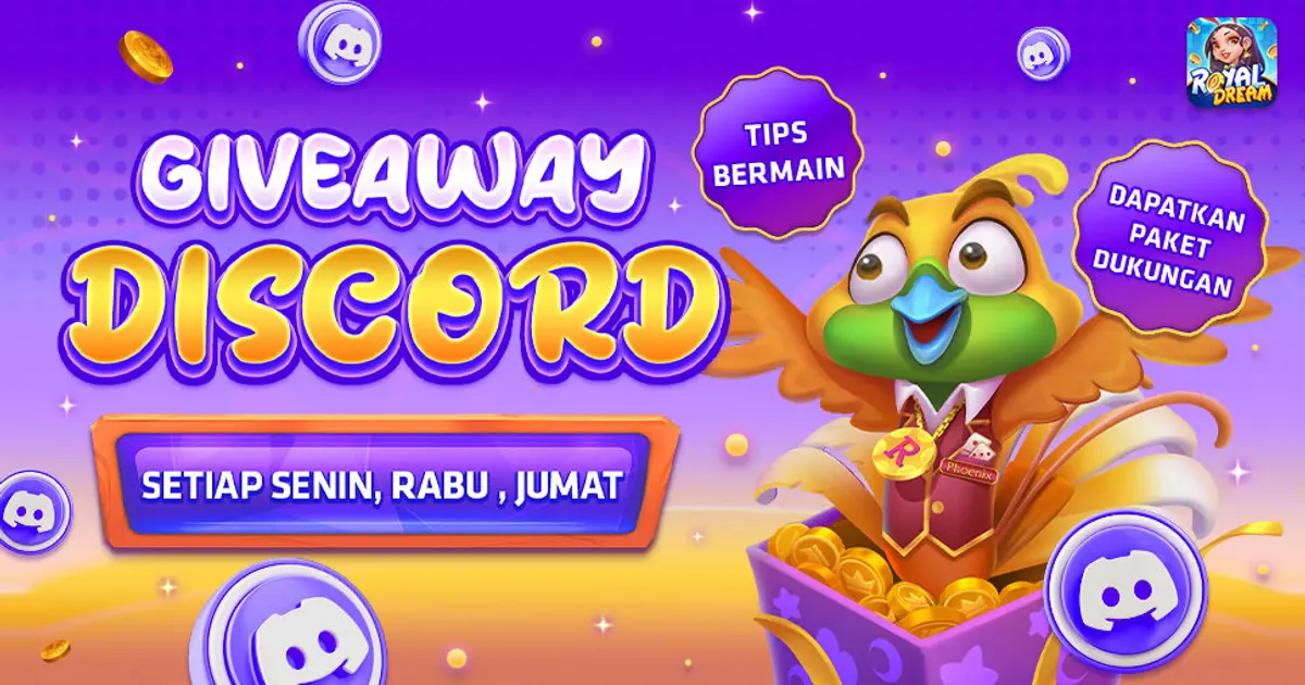 Jadwal Giveaway Discord Royal Dream: Setiap Senin, Rabu, dan Jumat