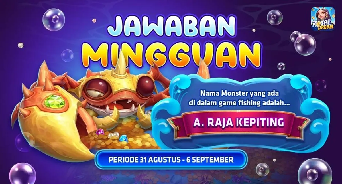 250 Pemenang Kuis Monster Fishing 31 Agustus–6 September Diumumkan