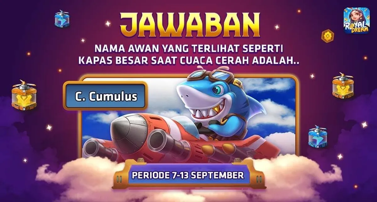 250 Pemenang Trivia Awan 7–13 September 2026 Diumumkan